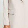 ICHI IHFAVA loose-fit blazer in Dove Melange met lange mouwen, reverskraag en klepzakken