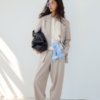ICHI IHFAVA loose-fit blazer in Dove Melange met lange mouwen, reverskraag en klepzakken
