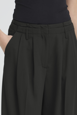 ICHI | IHEZARTO wide leg broek – black