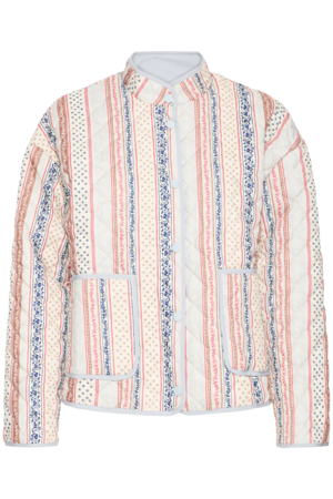 ICHI | IHLIVANTA Casual Jacket Teaberry Stripe | Gewatteerd Jasje Dames