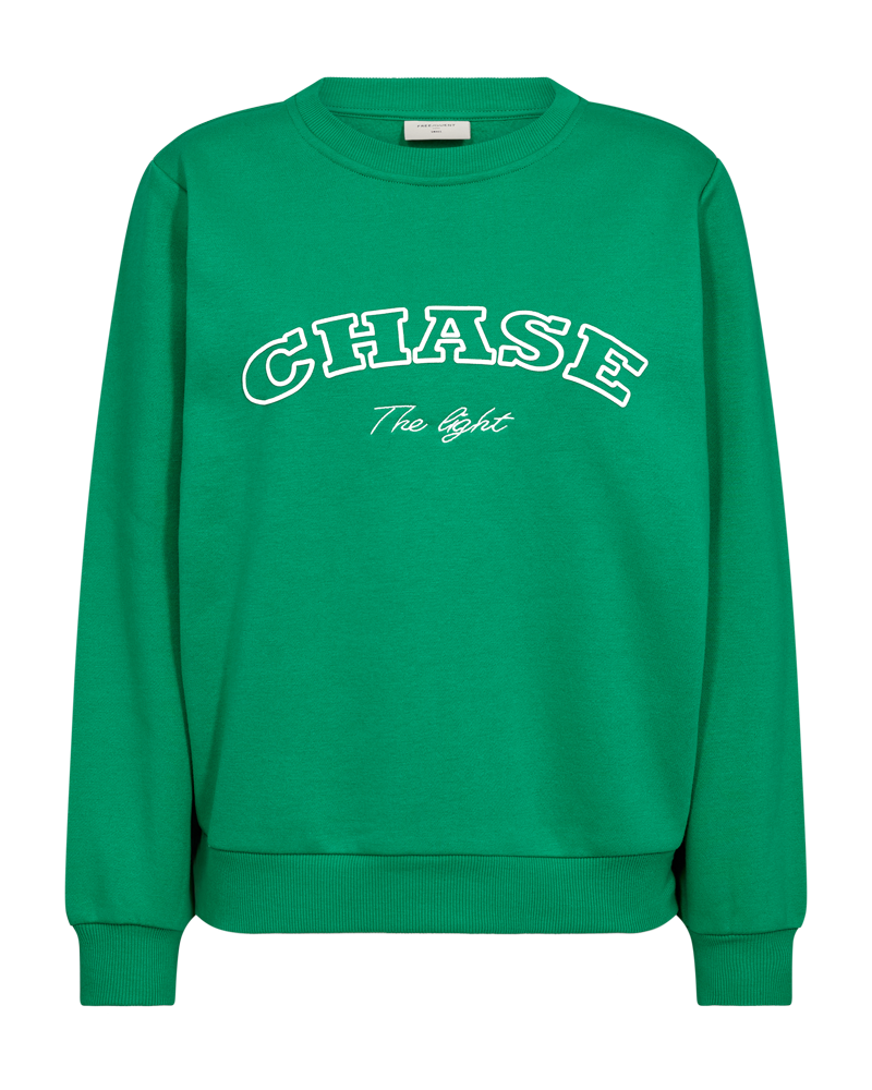 FREE/QUENT | FQKAMELA sweater ‘CHASE The light’ – Felgroen