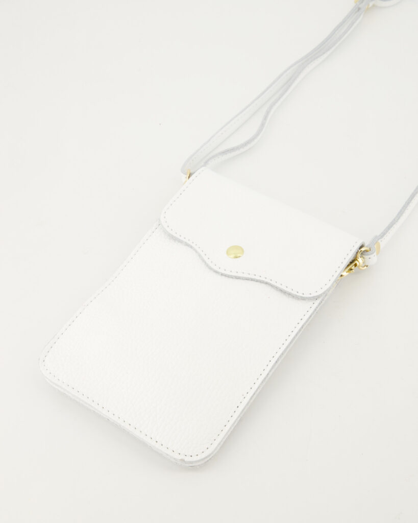 Pona 2.0 | Leren telefoontas - Wit