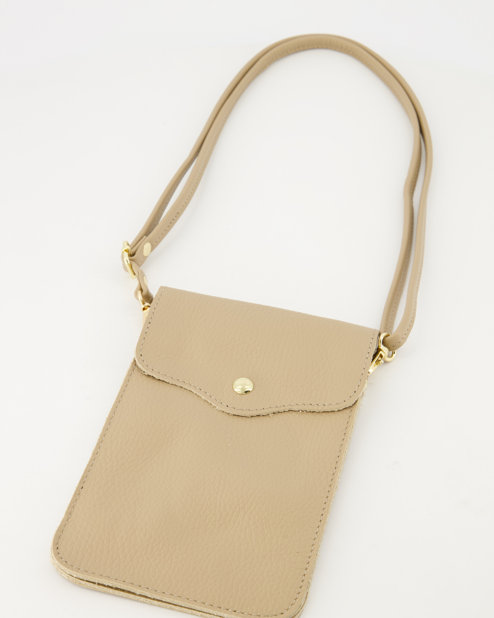 Pona 2.0 | Leren telefoontas - Taupe