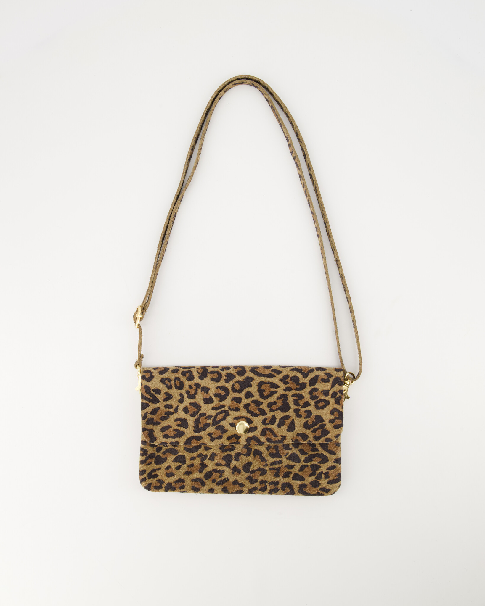 Misa | Crossbody Tas - Suede - Leopard