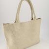 Georgie Shopper | Handgeweven neopreen tas met binnentas - Beige