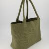 Georgie Shopper | Handgeweven neopreen tas met binnentas - Groen