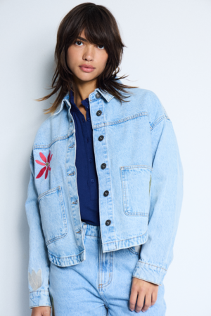 ICHI | IHBAUVE Casual jacket - Denim jasje dames lichtblauw