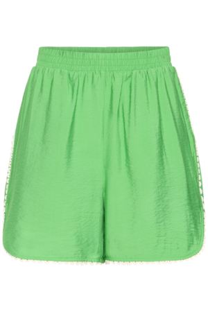 ICHI | IHLENI Shorts – Groene dames short met elastische taille