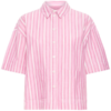 ICHI roze gestreepte blouse dames katoen