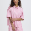 ICHI roze gestreepte blouse dames katoen co-ord set zomerse blouse