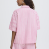 ICHI roze gestreepte blouse dames katoen co-ord set zomerse blouse