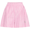 Roze wit gestreepte ICHI short met elastische taille