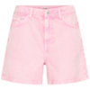 Roze ICHI denim short met hoge taille en casual fit