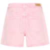 Roze ICHI denim short met hoge taille en casual fit