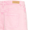 Roze ICHI denim short met hoge taille en casual fit