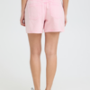 Roze ICHI denim short met hoge taille en casual fit