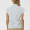 Dames blouse met ruches aan de voorkant, korte mouwen en hoge hals - TilliSZ SS Shirt