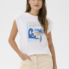30515084_110601_500 Wit Saint Tropez T-shirt met Surf Club print en kapmouwen