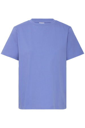Palmer basic t-shirt in de kleur Wedgewood. Voorkant.