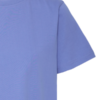 Palmer basic t-shirt in de kleur Wedgewood. Recht model. Detail foto.