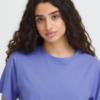 Palmer basic t-shirt in de kleur Wedgewood. Voorkant.