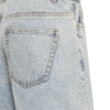 Lichtblauwe ICHI denim short met hoge taille en losse pasvorm in een zomerse look