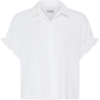 Witte ICHI IHSAMI blouse met ruffle mouwen en boxy pasvorm