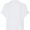 Witte ICHI IHSAMI blouse met ruffle mouwen en boxy pasvorm
