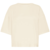 Beige ICHI boxy T-shirt met oversized pasvorm