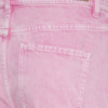 Roze ICHI wide leg jeans met hoge taille en strikdetail. Detailfoto achterkant.