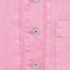 Roze ICHI IHMIJALLA JA denim jack met cropped pasvorm. Detailfoto.
