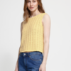 ICHI gehaakte top dames katoen zomer top mouwloos loose fit