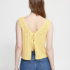 ICHI gehaakte top dames katoen zomer top mouwloos loose fit