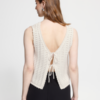 ICHI gehaakte top dames katoen zomer top mouwloos loose fit