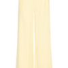 20125798_120713_100 Lichtgele wide leg broek van ICHI Kate met normale taille en comfortabele stretchkwaliteit.