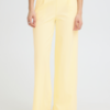 20125798_120713_500 Lichtgele wide leg broek van ICHI Kate met normale taille en comfortabele stretchkwaliteit.