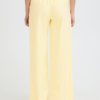 20125798_120713_550 Lichtgele wide leg broek van ICHI Kate met normale taille en comfortabele stretchkwaliteit.