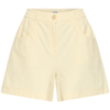 Lichtgele Kate short van ICHI met rechte pasvorm, elastische taille en comfortabele stretchkwaliteit.