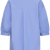 Lichtblauwe oversized blouse van ICHI met 3/4-mouwen, klassieke kraag en relaxte pasvorm