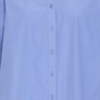 Lichtblauwe oversized blouse van ICHI met 3/4-mouwen, klassieke kraag en relaxte pasvorm