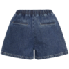 Denim ICHI short met elastische tailleband en trekkoord