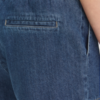 Denim ICHI short met elastische tailleband en trekkoord