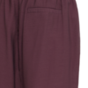 Wijnrode ICHI broek met elastische taille, strikceintuur en wijde rechte pijpen in soepelvallende viscosemix.