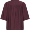 20126890_191623_200 Wijnrode ICHI blouse met V-hals, knoopsluiting en korte wijde mouwen in een soepelvallende viscosemix.