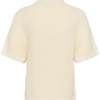 Saint Tropez gebreide top in ivoorwit met kabelstructuur, korte mouwen en cropped pasvorm voor een zomerse uitstraling.