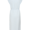 30515130_304847_200 Lichtblauwe gestreepte maxi shirtjurk van Saint Tropez met taillekoord, kapmouwen en losse pasvorm van katoen.