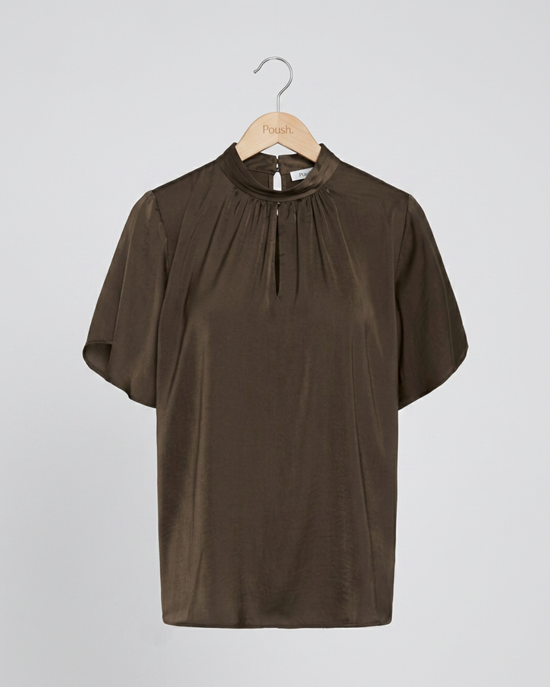 Saint Tropez | AileenSZ Flared Blouse | Chocolate Brown