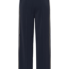 Saint Tropez SueSZ Pants met wijde pijpen, elastische tailleband met trekkoord en contrasterende zijbiezen.