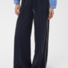 Saint Tropez SueSZ Pants met wijde pijpen, elastische tailleband met trekkoord en contrasterende zijbiezen.