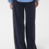 Saint Tropez SueSZ Pants met wijde pijpen, elastische tailleband met trekkoord en contrasterende zijbiezen.
